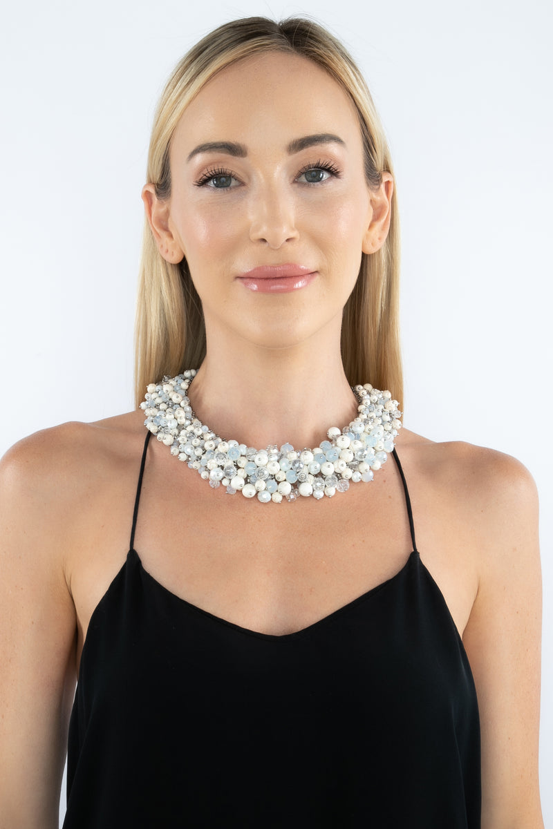 Statement Collar Necklace Silver