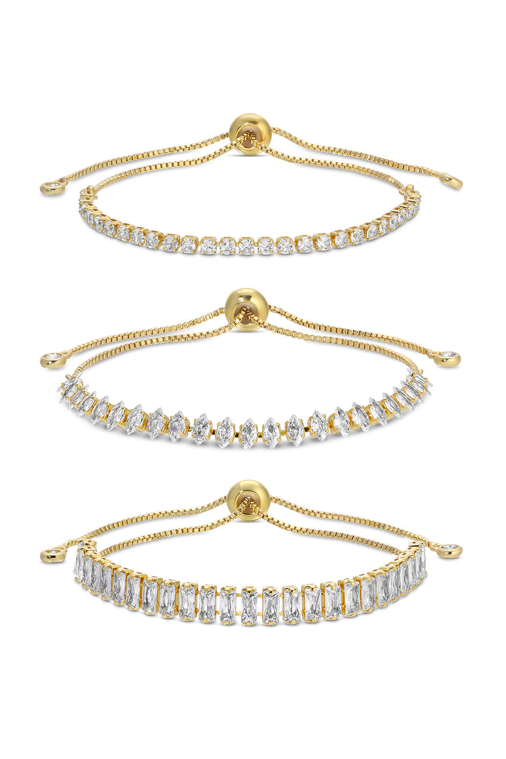 Alice 3 Piece CZ Bracelet Set