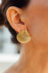 Layla Seashell 14K Gold Plated Earrings