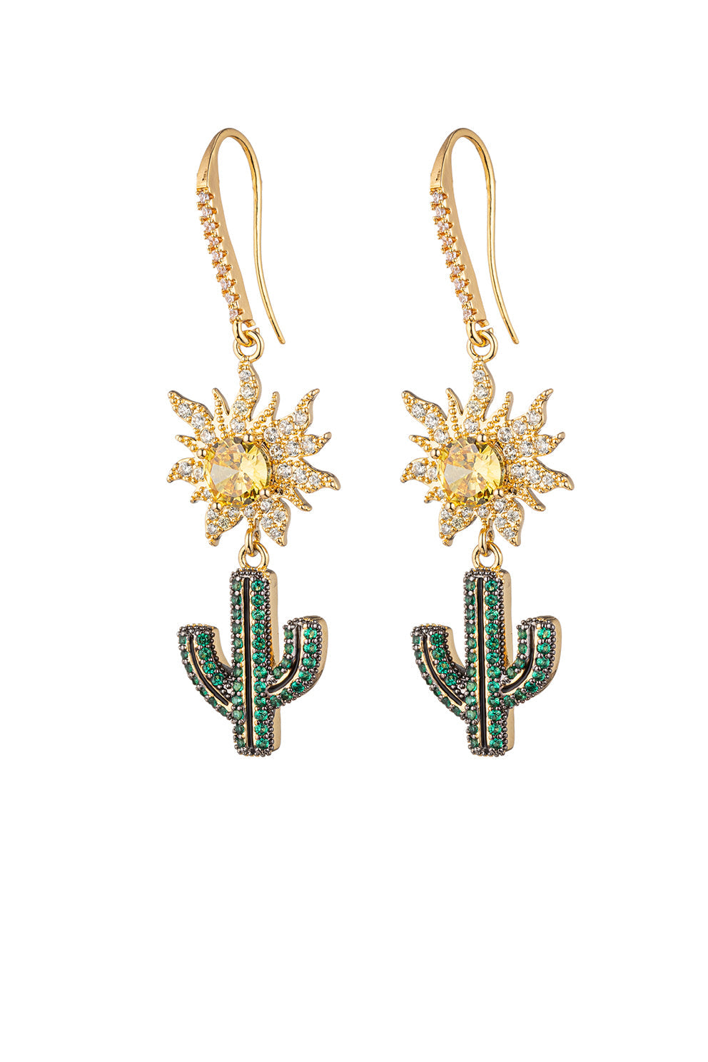 Palm Spring Cactus Drop Earrings