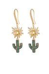 Palm Spring Cactus Drop Earrings