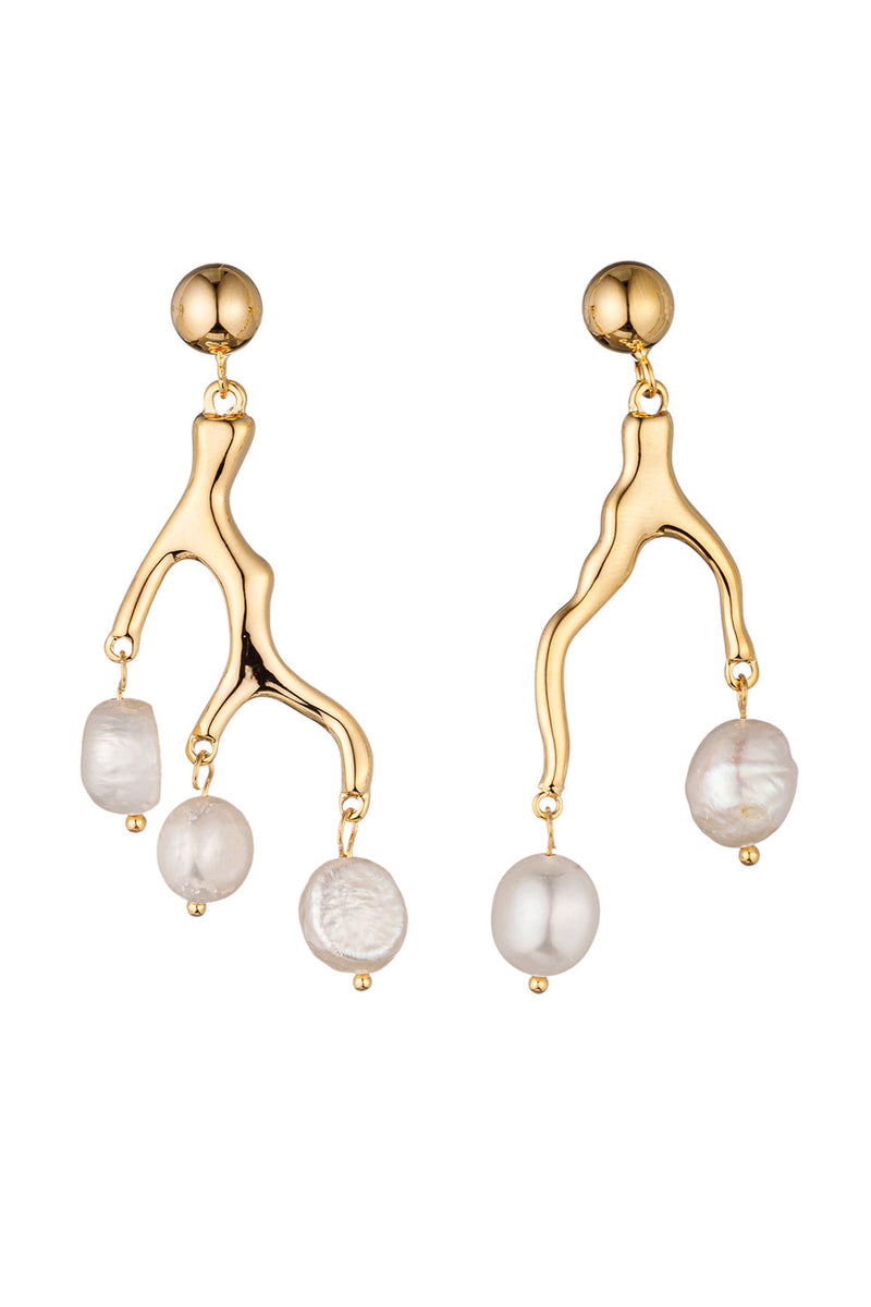 Astrid Golden Drop Earrings