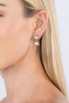 Night Out Dangle Drop Golden Glass Pearl Earring