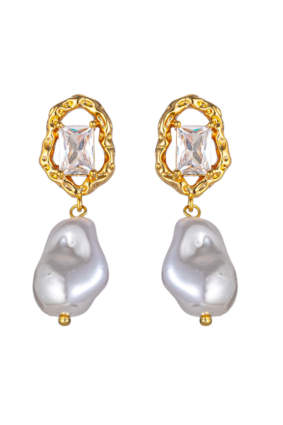 Alice Golden CZ Drop Earrings