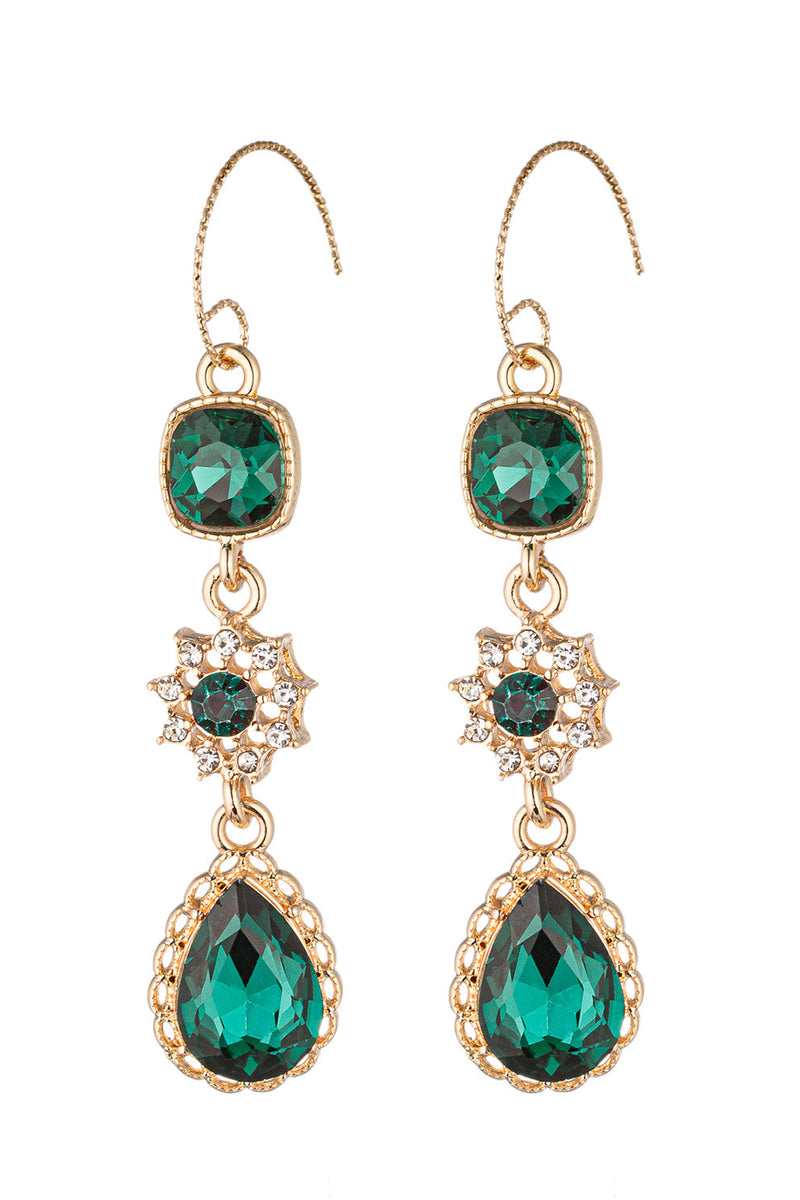 Liva Green Drop Earrings