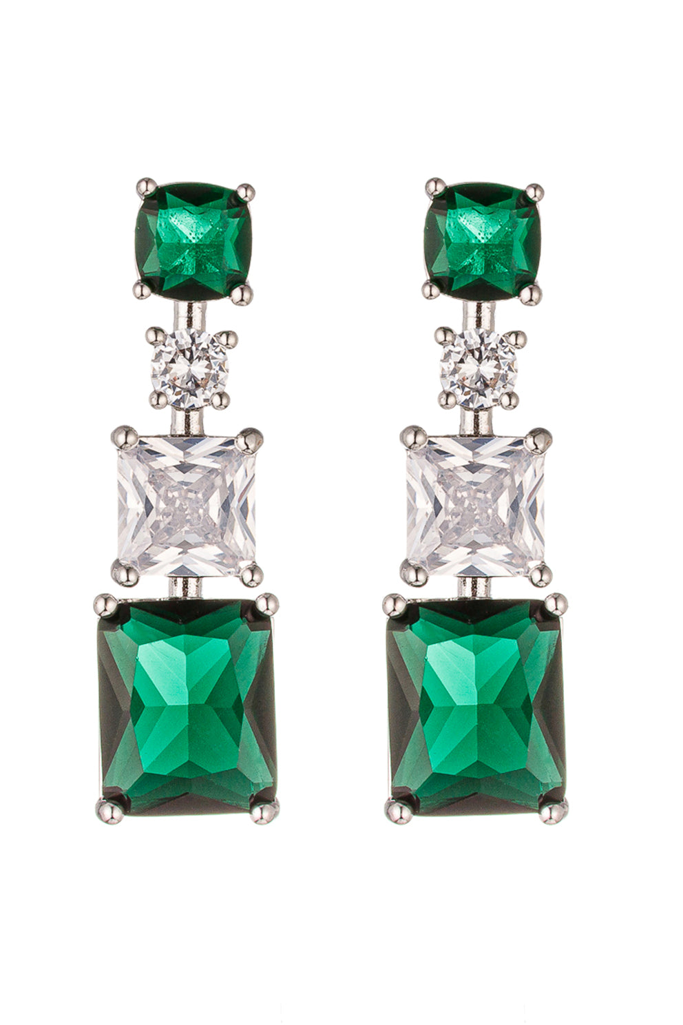 Maja Green CZ Drop Earrings