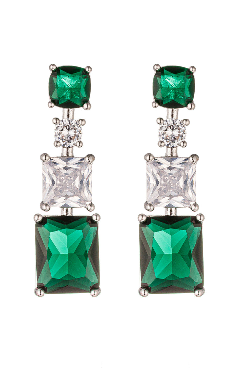 Maja Green CZ Drop Earrings