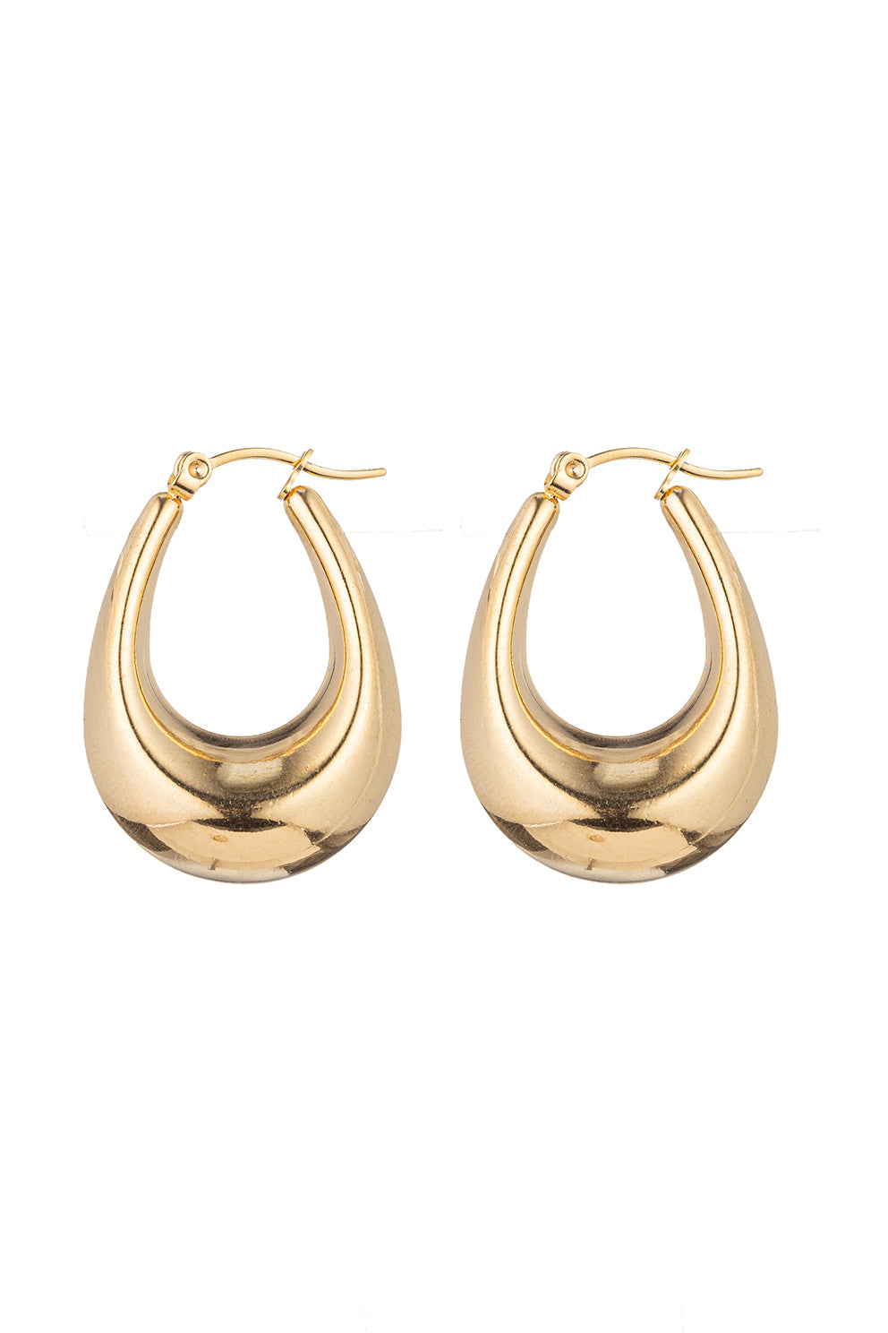 Nina Titanium Golden Drop Earrings