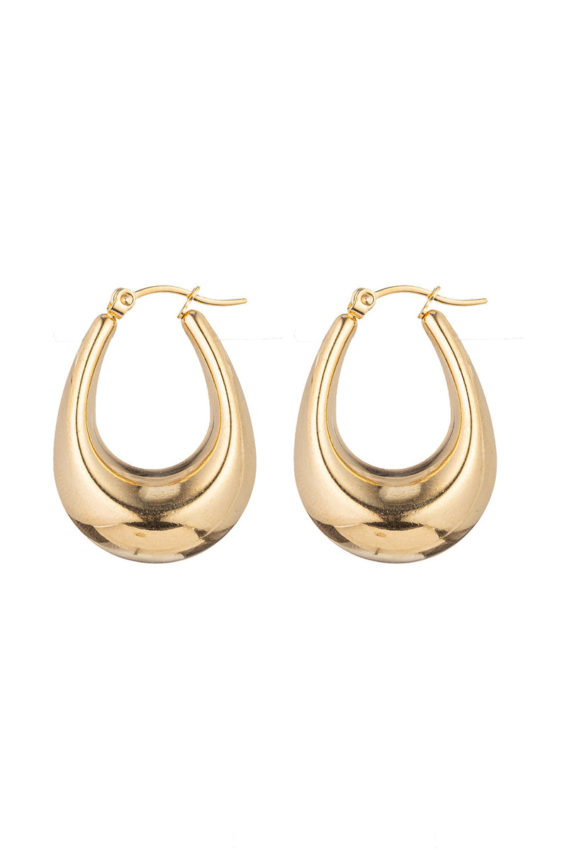 Nina Titanium Golden Drop Earrings