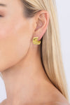 Giulia Hammered Loop Earrings