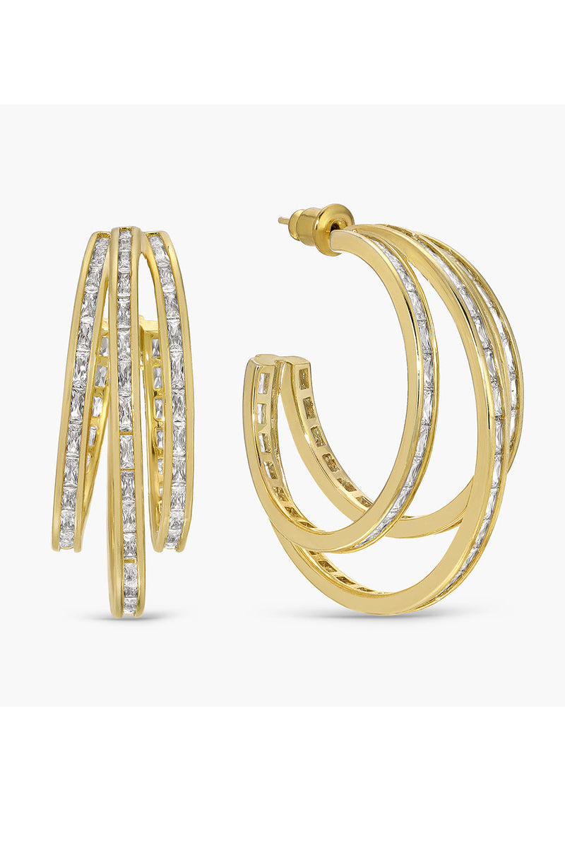 Olivia CZ Hoop Earrings