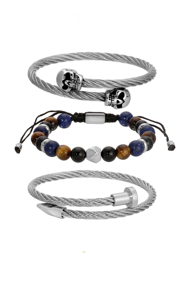 Noah Skull 3 Piece Bracelet Set