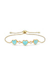 Teal Heart Bracelet Set