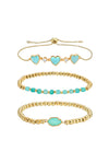 Teal Heart Bracelet Set