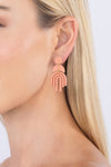 Giulia Beige Dangle Earrings