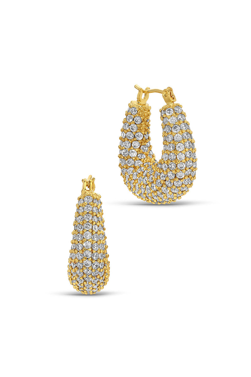 Naples CZ Hoop Earrings