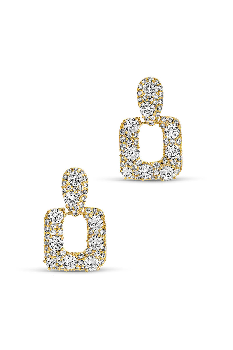 Lucca Door Knocker CZ Earrings