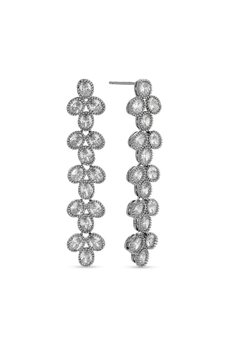 Rosa CZ Drop Earrings