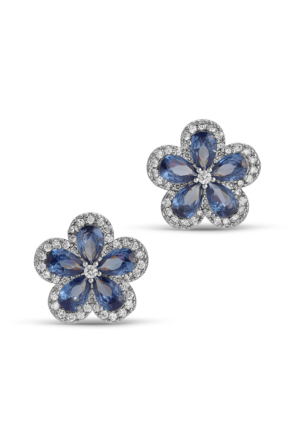 Azure CZ Stud Earrings