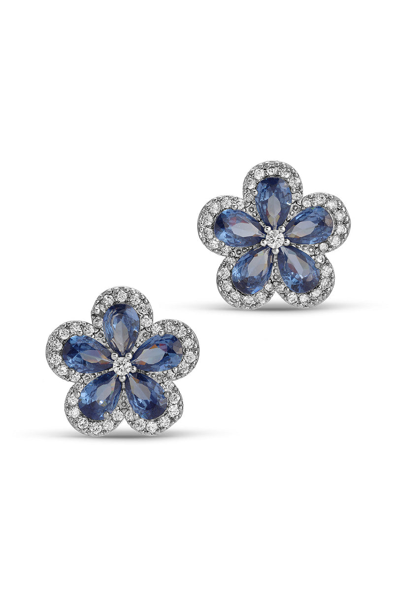 Azure CZ Stud Earrings