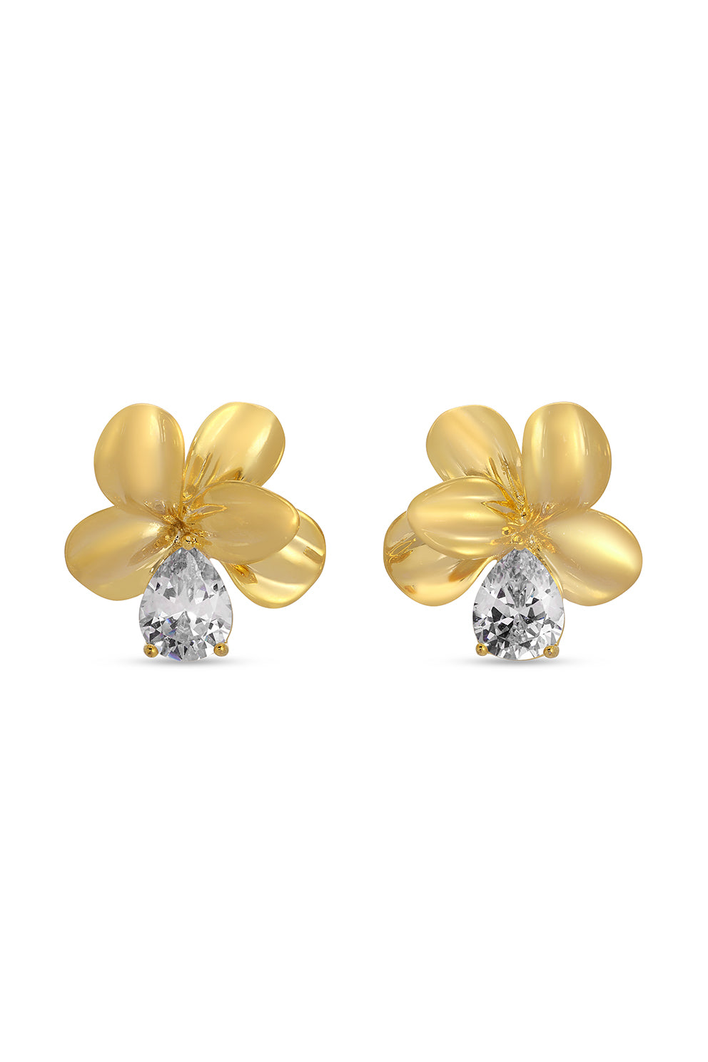 Flor CZ Stud Earrings