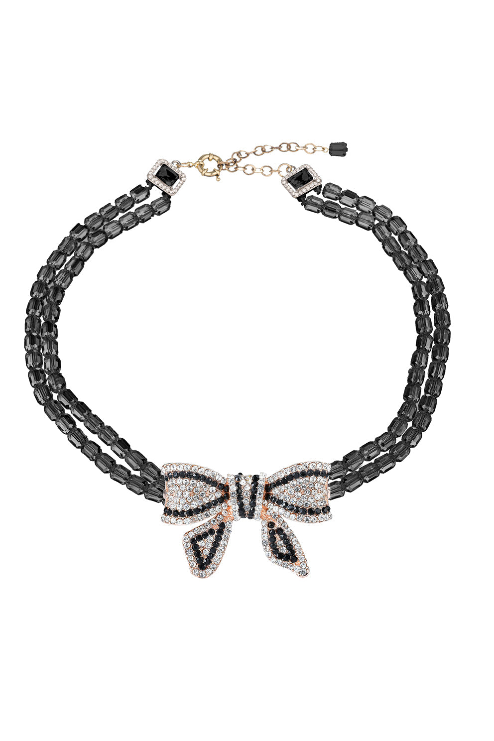 Bow Beaded Statement Necklace