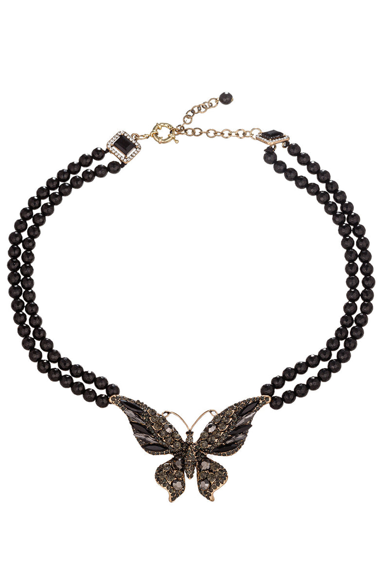 Lina Agate Butterfly Necklace