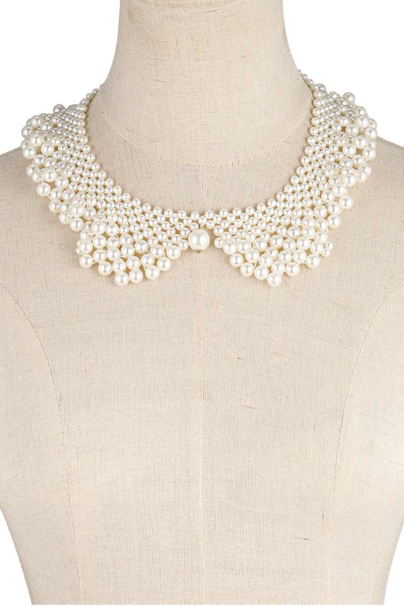 Pearly Collar Statement Necklace