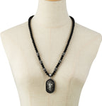 Lion Den Black Beaded Necklace