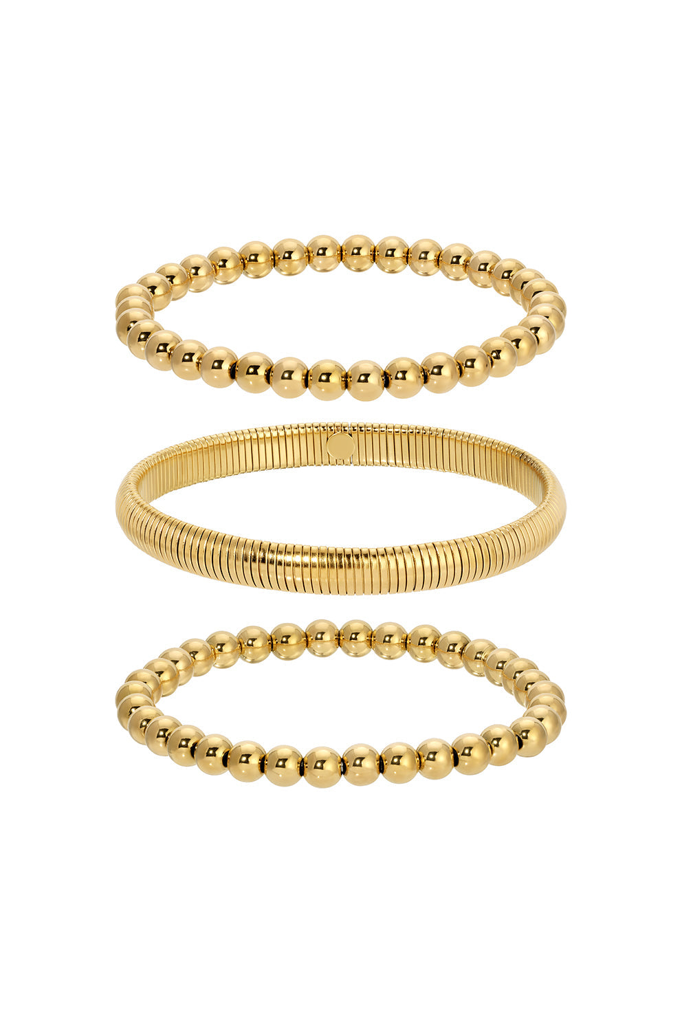 Luxe 3 Piece 18K Gold Plated Bracelet Set