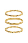 Luxe 3 Piece 18K Gold Plated Bracelet Set