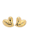 Jamila CZ Heart 14K Gold Plated Earrings