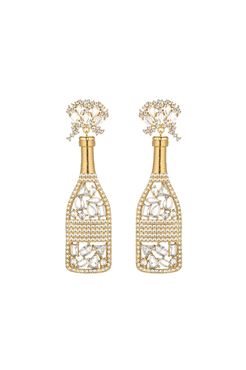 Pop Champagne CZ Earrings