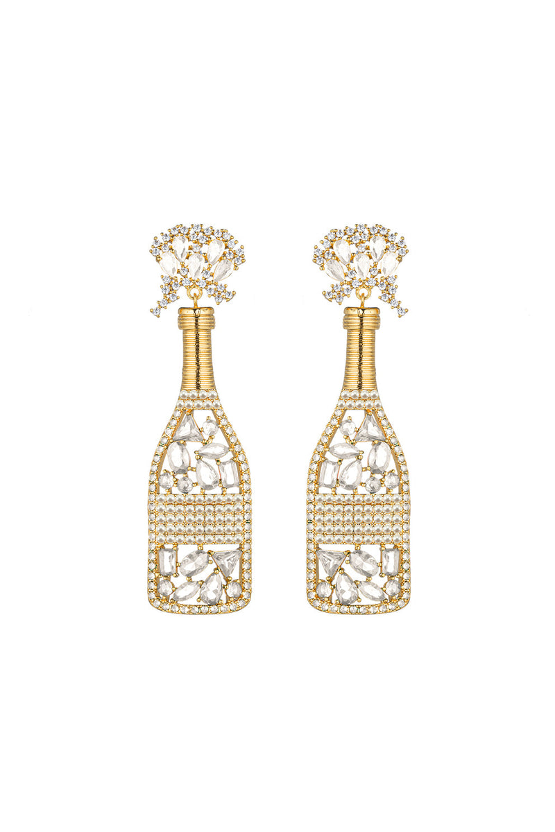 Pop Champagne CZ Earrings