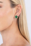 Cici Green CZ Stud Earrings