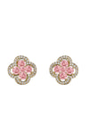 Deborah 18K Gold Plated CZ Stud Earrings