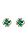 Cici Green CZ Stud Earrings