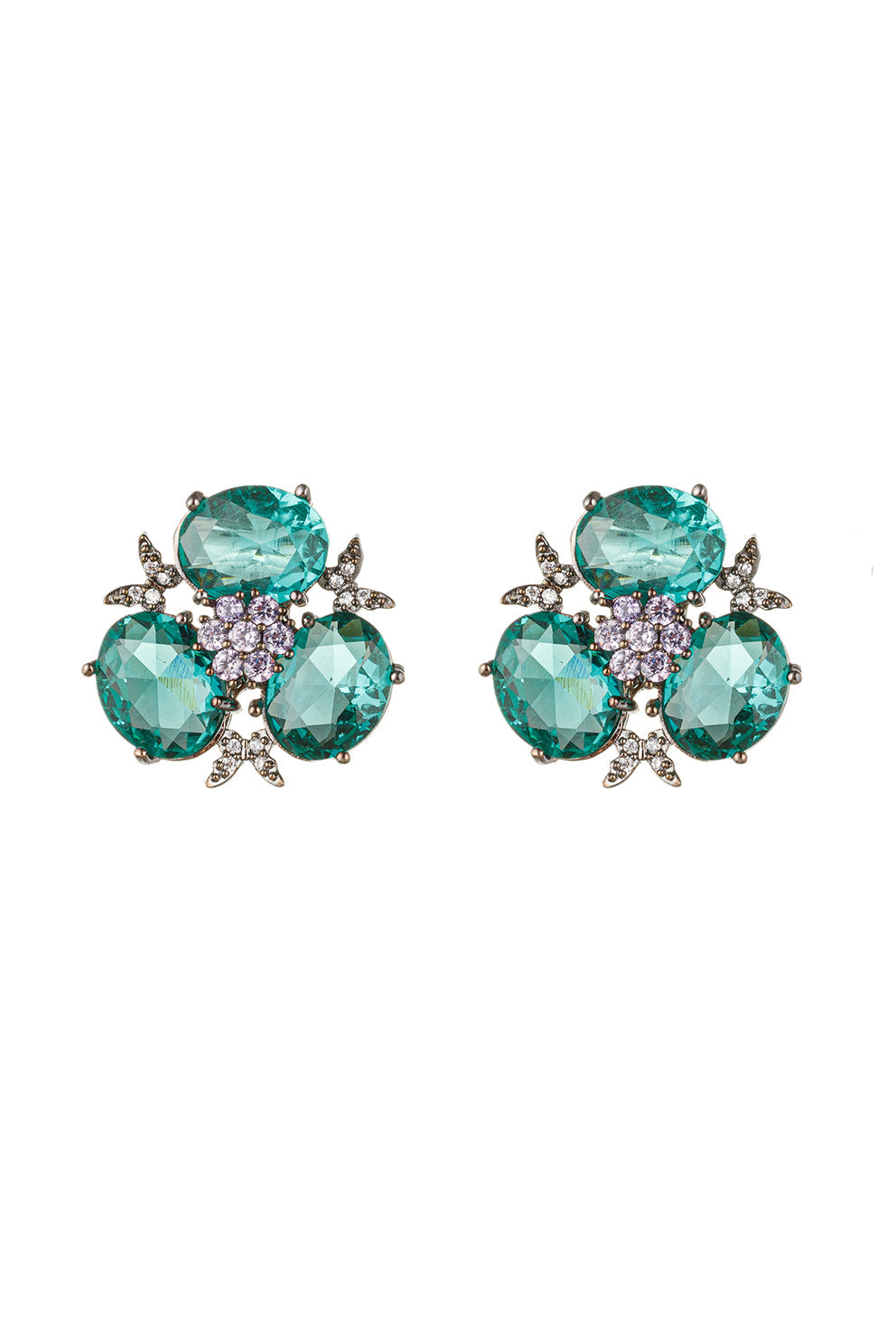 Willow Green CZ Stud Earrings