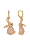 Happy Bunny CZ Drop Earrings