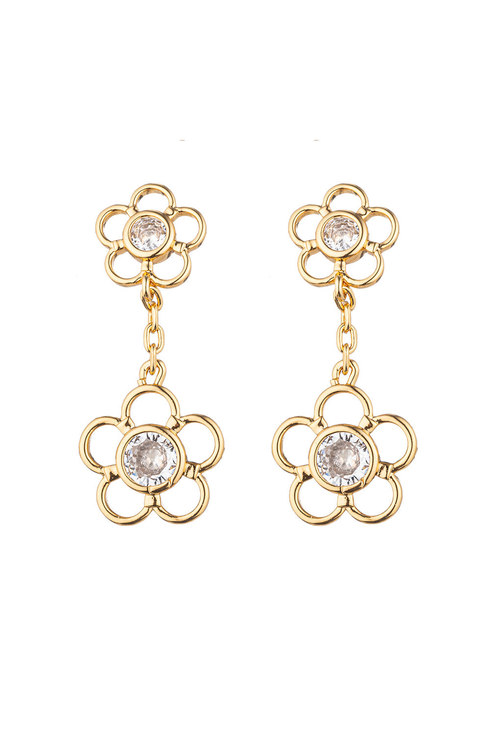 Charlotte Golden Daisy Drop Earring