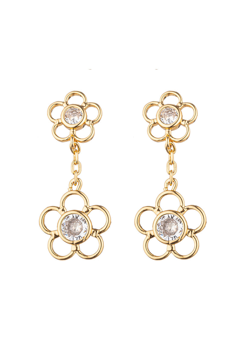 Charlotte Golden Daisy Drop Earring