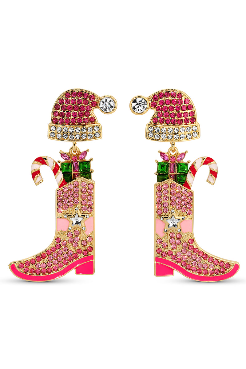 Ariel Cowgirl Boot Drop Earrings