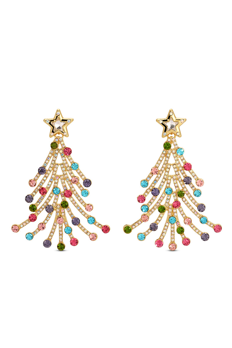 Xmas Tree Dangle Earrings