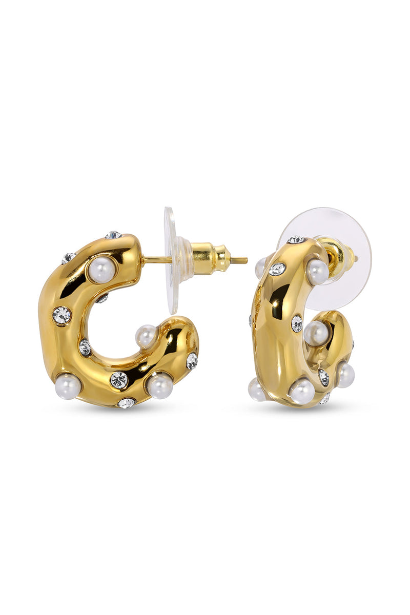 Mona 14K Gold Plated Cuff Earrings