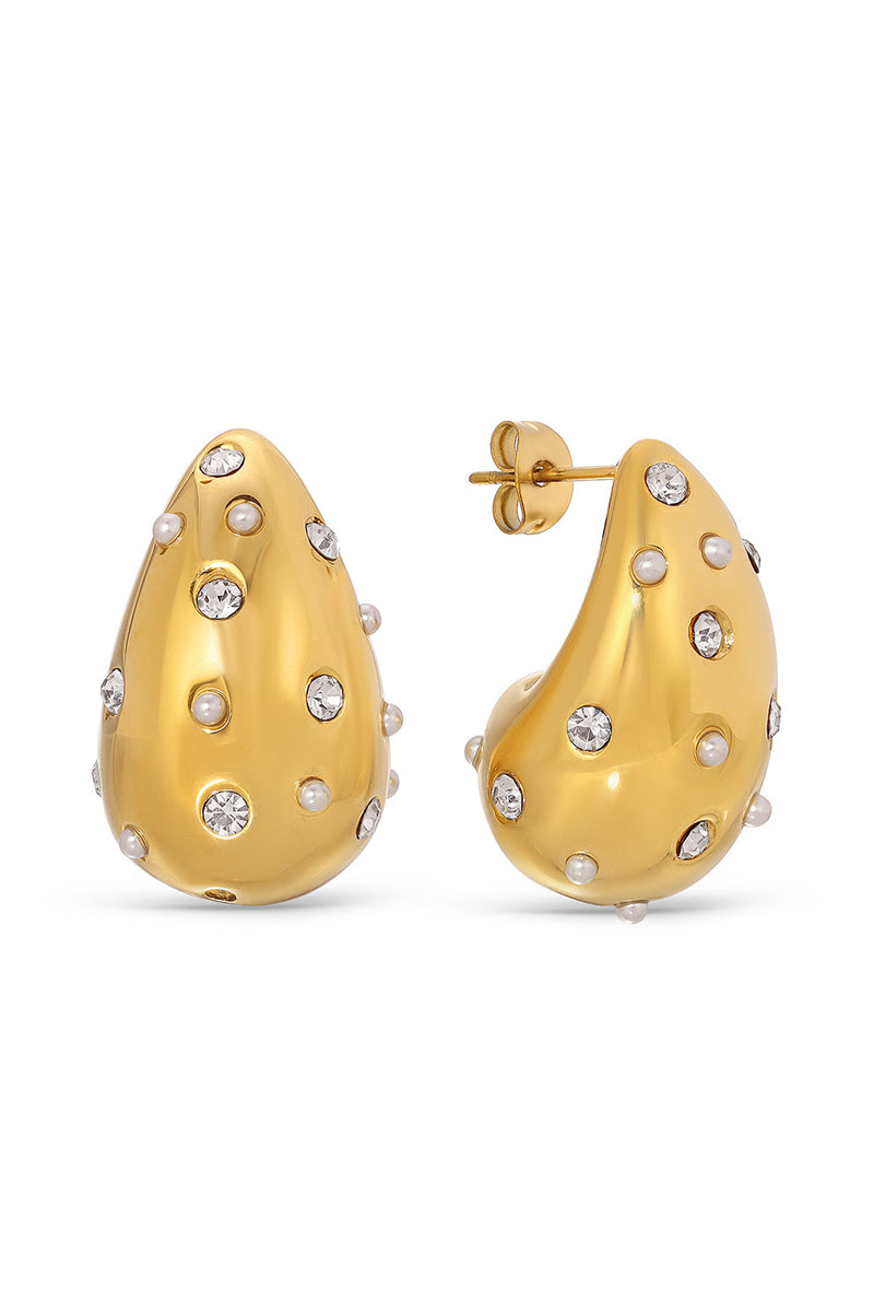 LoLo 14K Gold Plated Bean Earrings