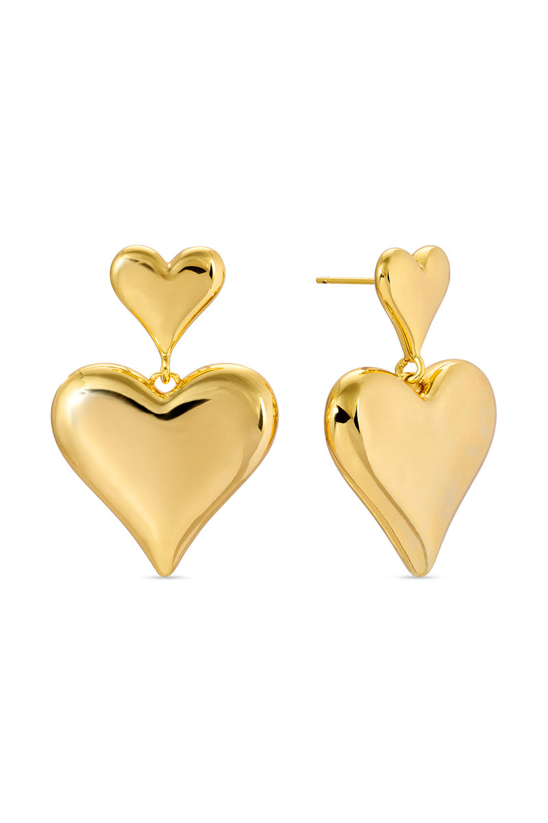 Akila Heart 14K Gold Plated Earrings