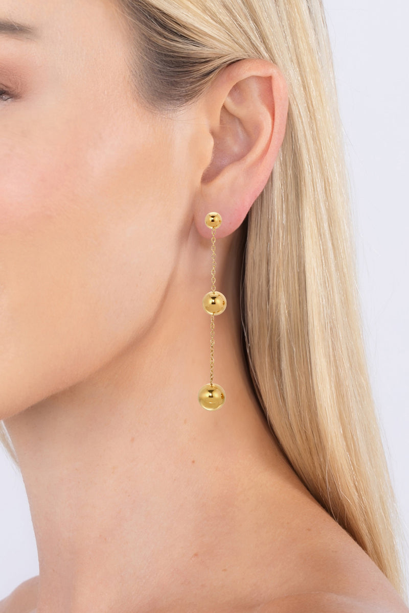 Ansel Beaded Ball Drop Earrings