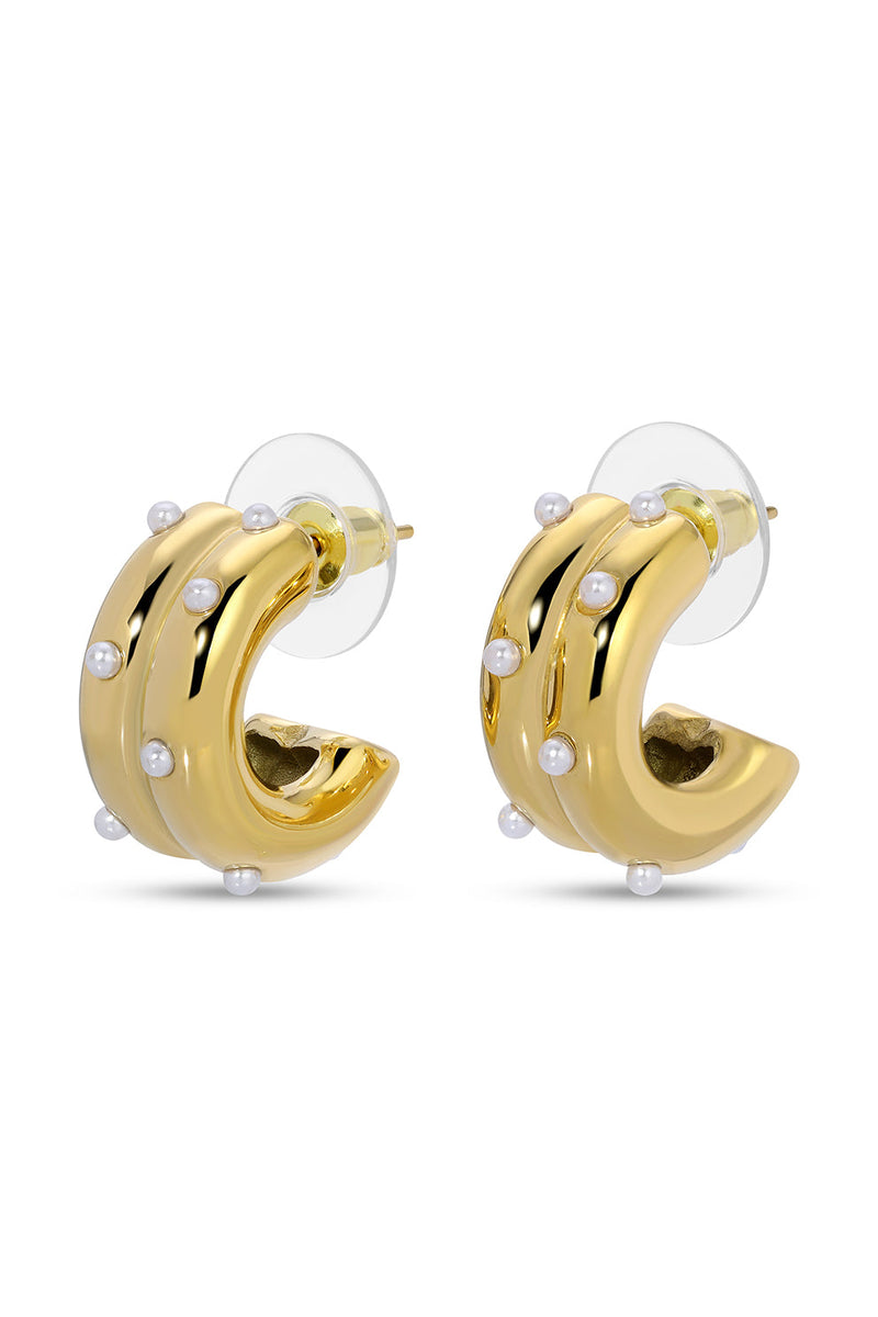 Iris Huggie Cuff 14K Gold Plated Earring