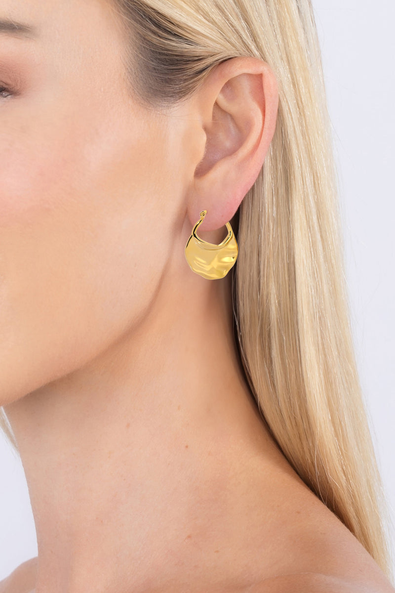 Mirabel Hammered Drop Earrings