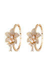 Amelia Golden Floral Cubic Zirconia Earring